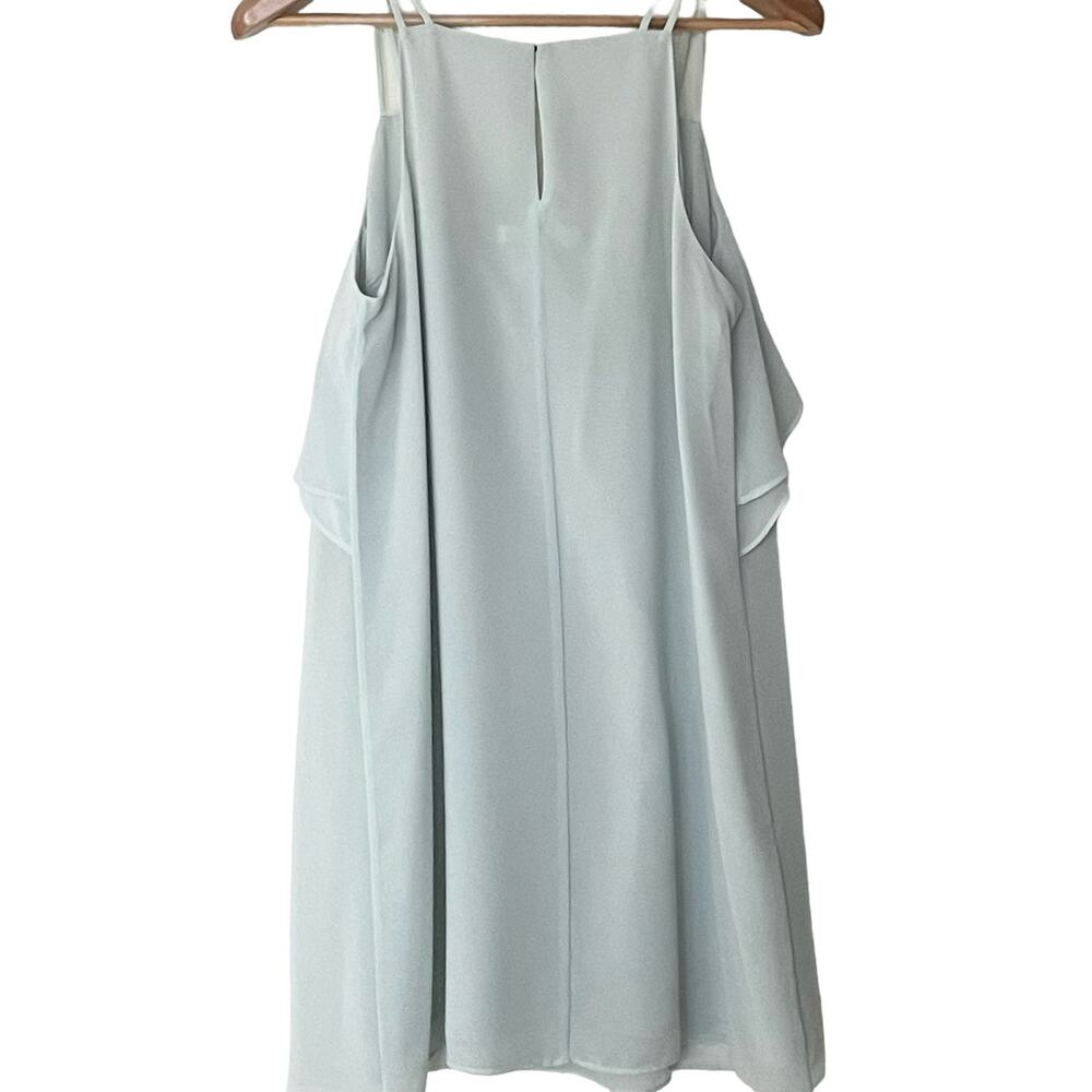 Bcbgeneration Ruffled Mini Dress Green Size Medium - Picture 4 of 8